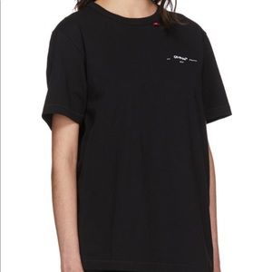 Off white 2018 Black Script Spliced T-Shirt